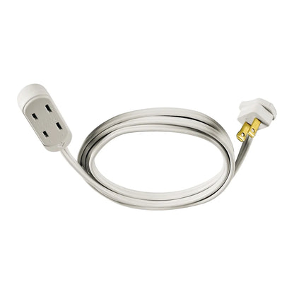 Hyper Tough 6FT 16AWG 2 Prong White Indoor Household Extension Cord, 13 amps